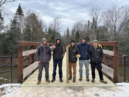 Mariner Construction crew members working together on a project in Central Maine